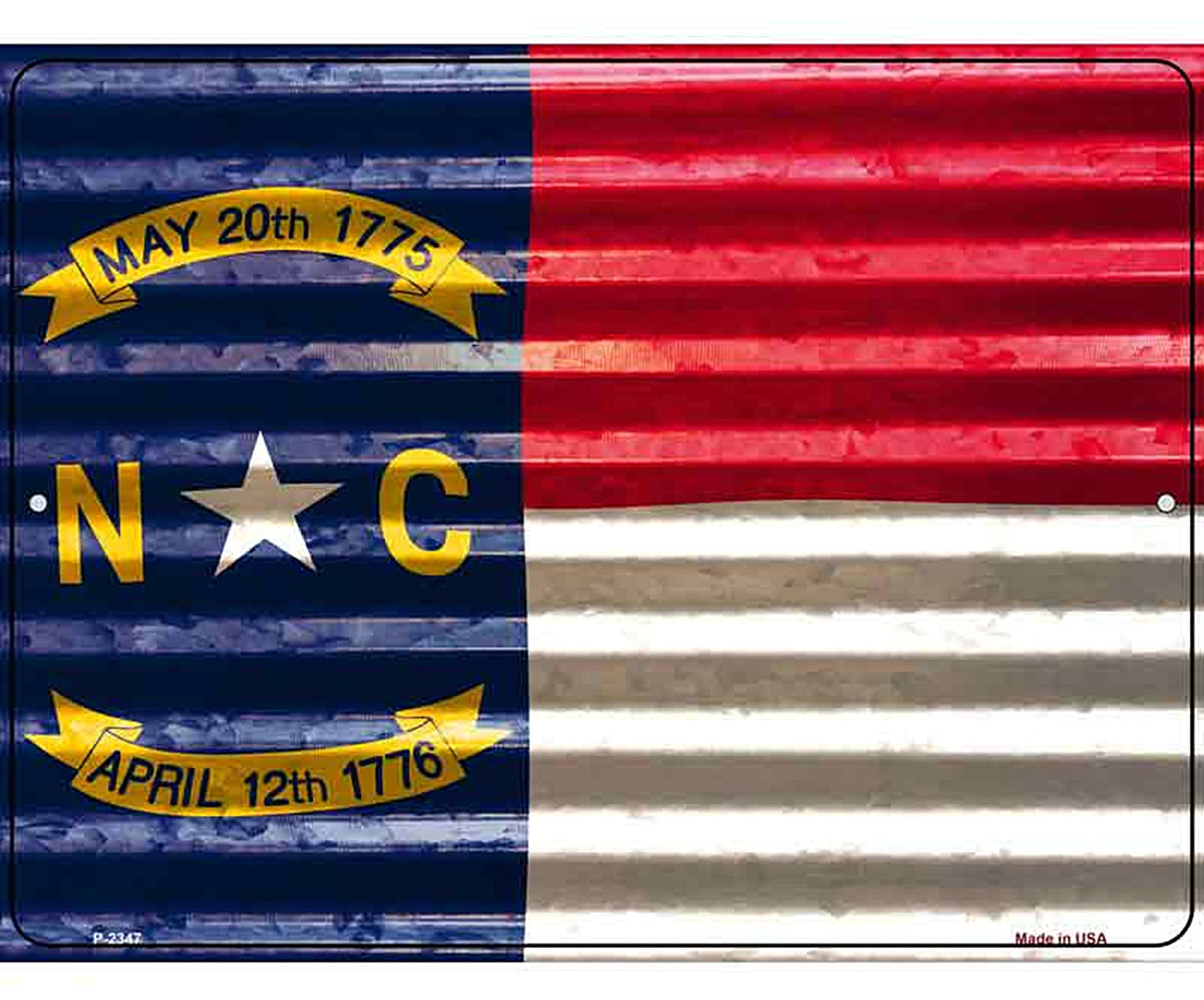 North Carolina Flag Novelty Parking Sign
