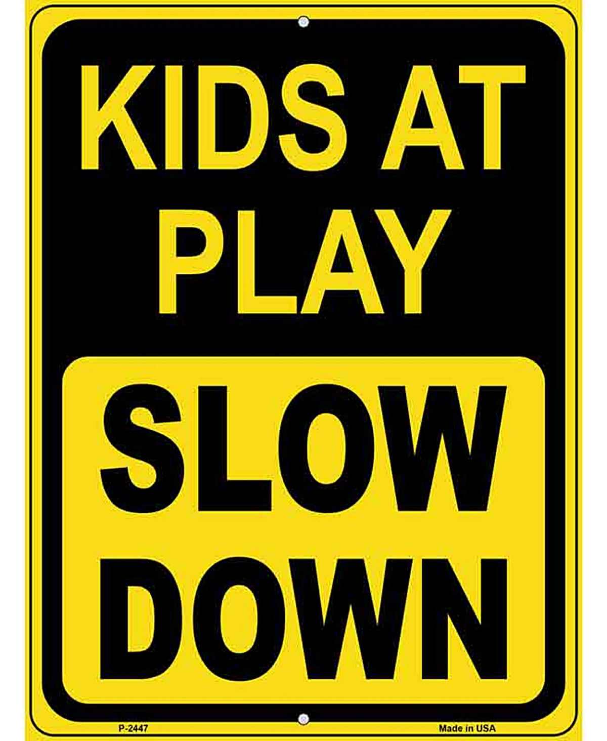 Kids At Play Novelty Metal Parking Sign