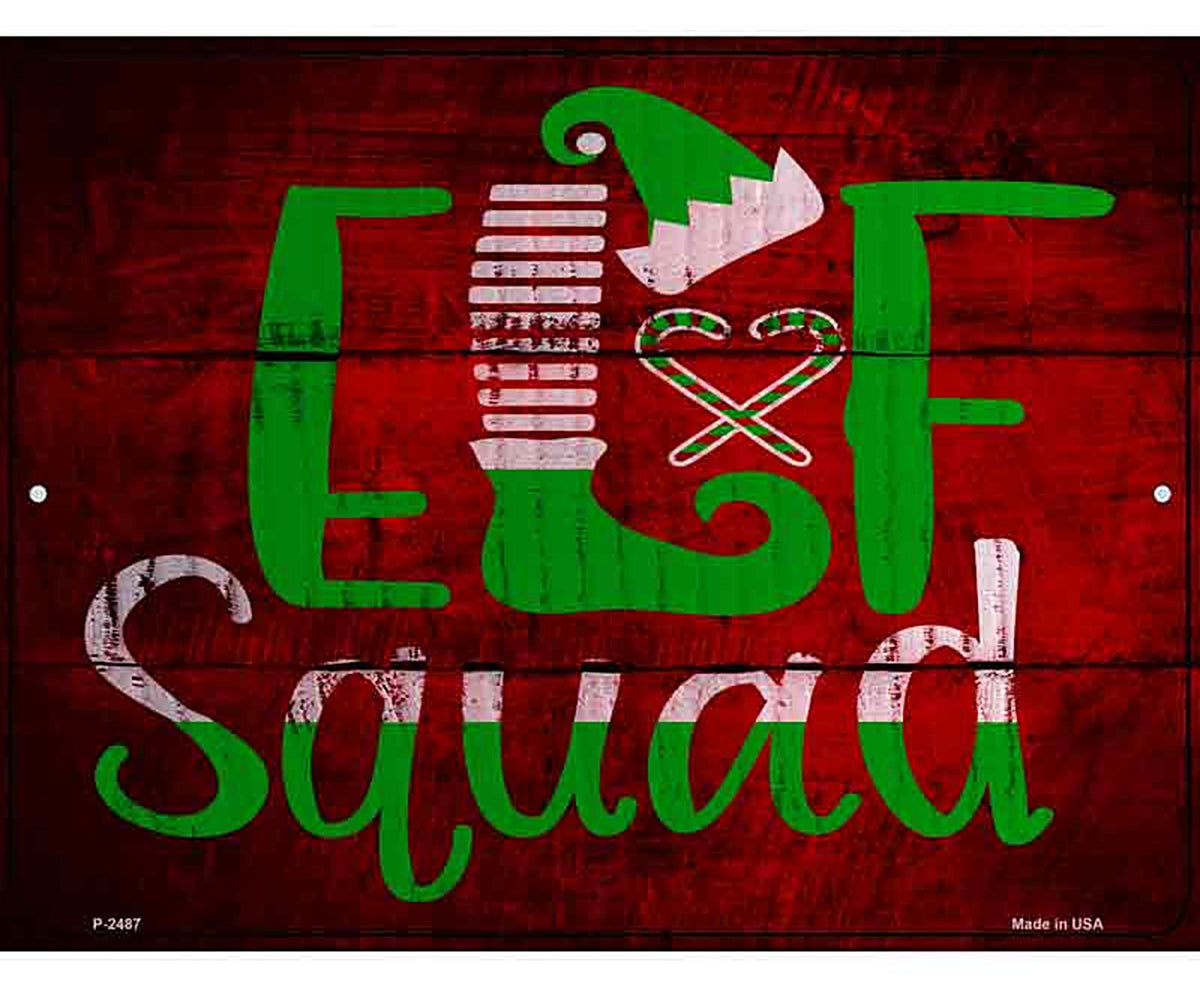 Elf Squad Novelty Metal Parking Sign