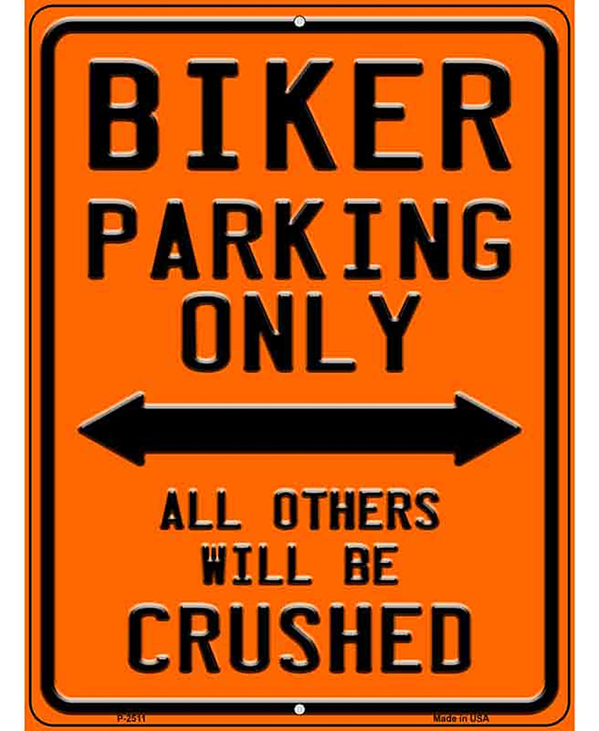 Biking Parking Only Novelty Metal Parking Sign