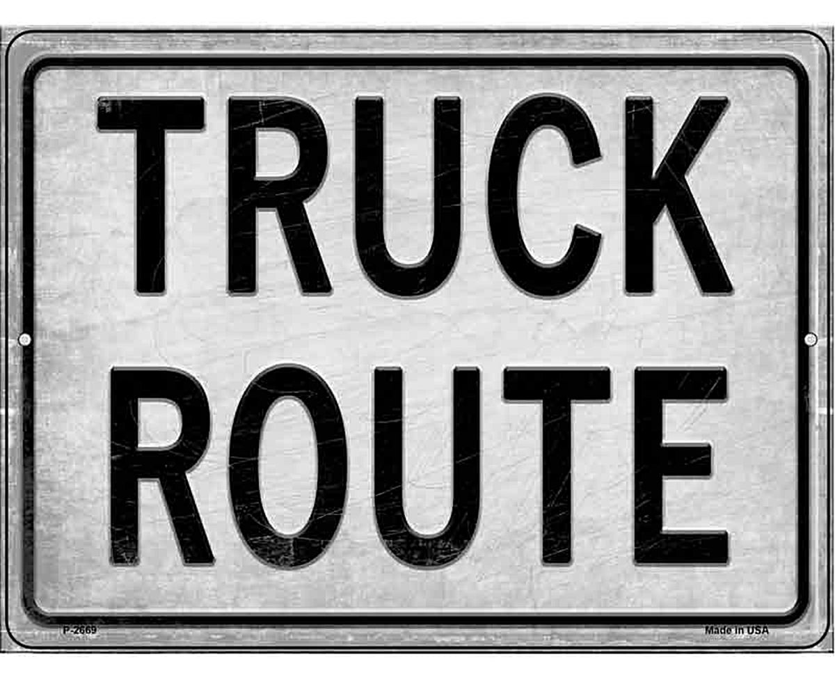 Truck Route Novelty Metal Parking Sign