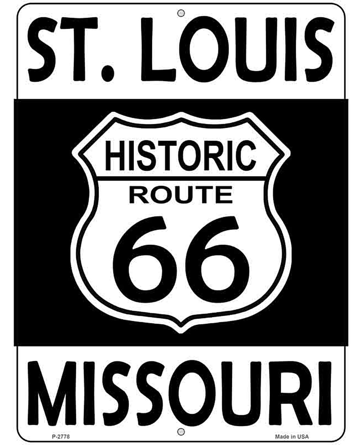 St Louis Missouri Historic Route 66 Novelty Metal Parking Sign