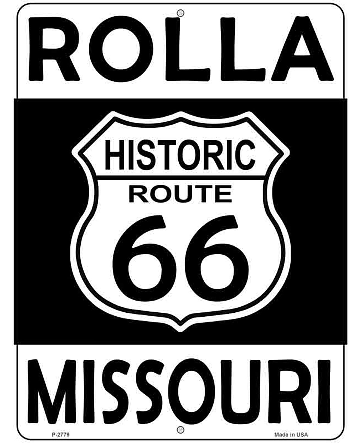 Rolla Missouri Historic Route 66 Novelty Metal Parking Sign