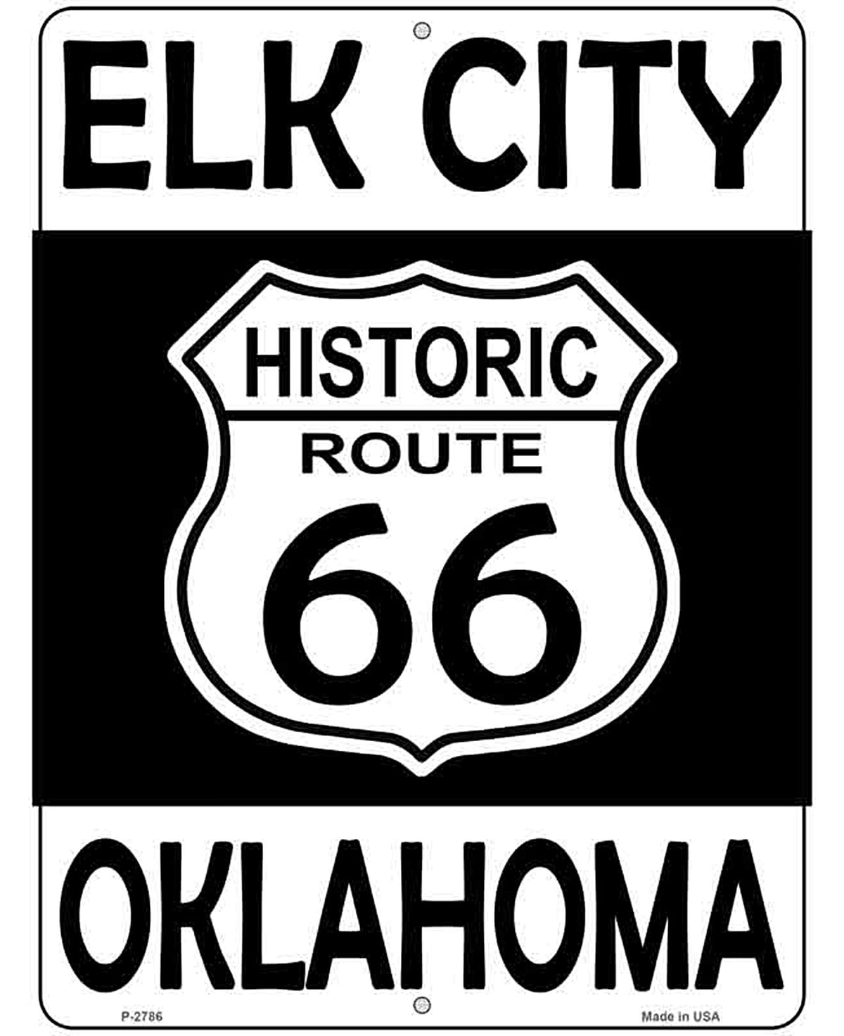 Elk City Oklahoma Historic Route 66 Novelty Metal Parking Sign