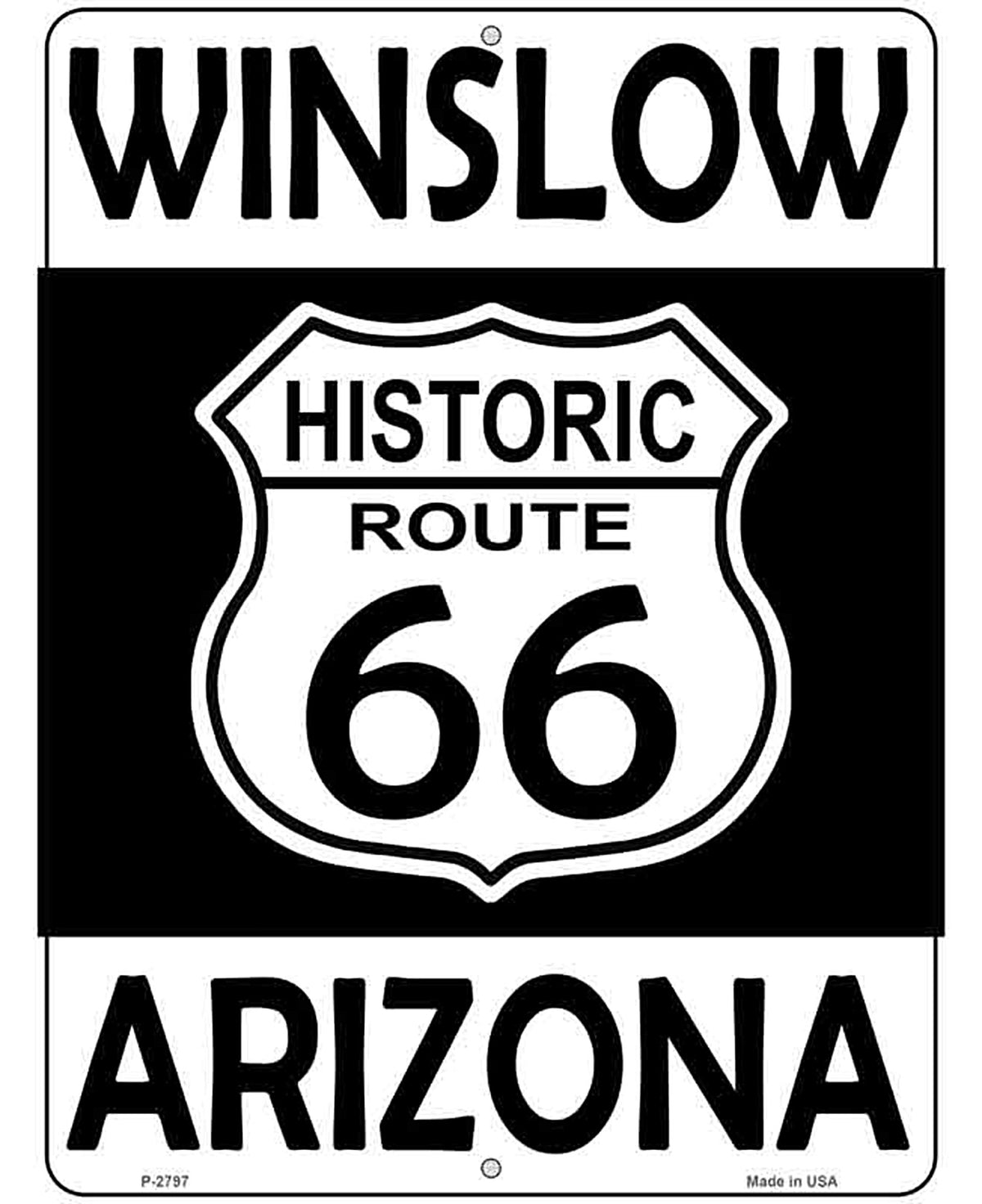 Winslow Arizona Historic Route 66 Novelty Metal Parking Sign