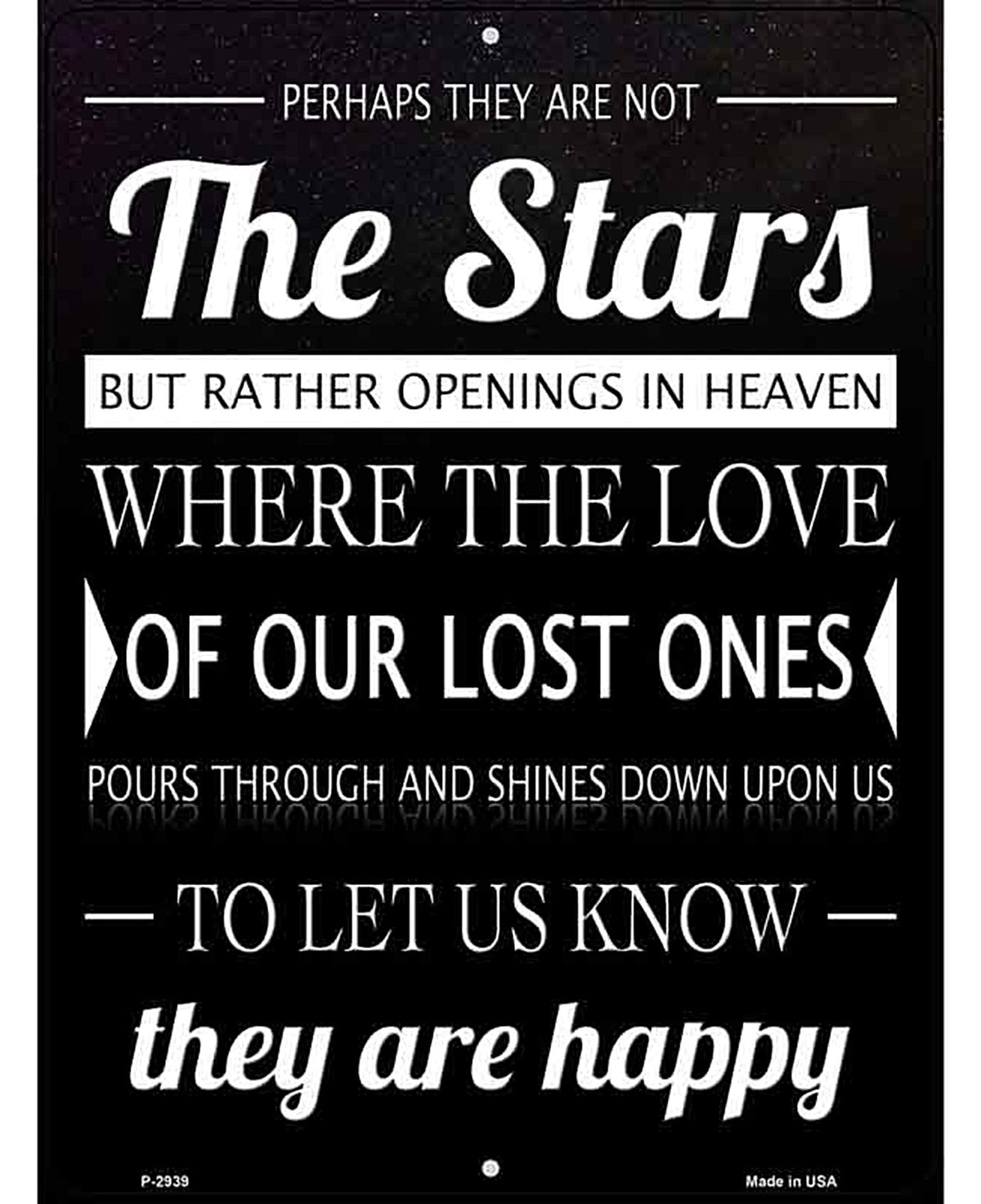Stars They Are Happy Novelty Metal Parking Sign