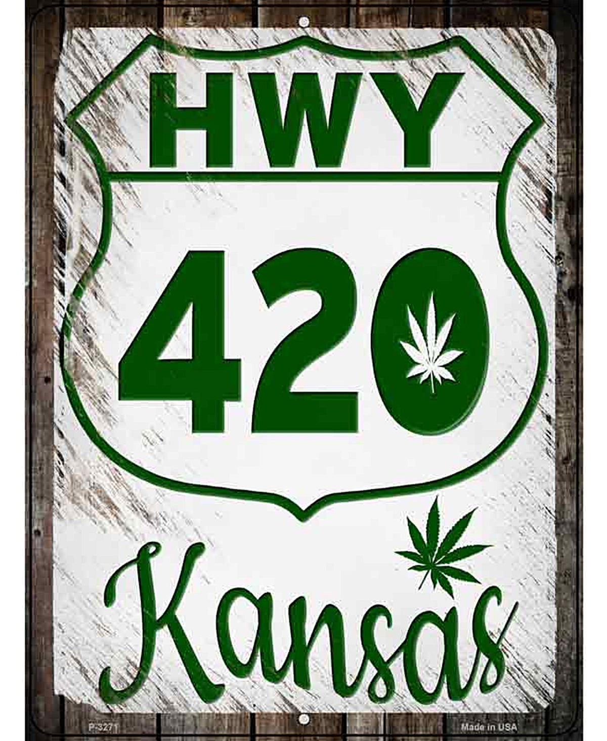 HWY 420 Kansas Novelty Metal Parking Sign