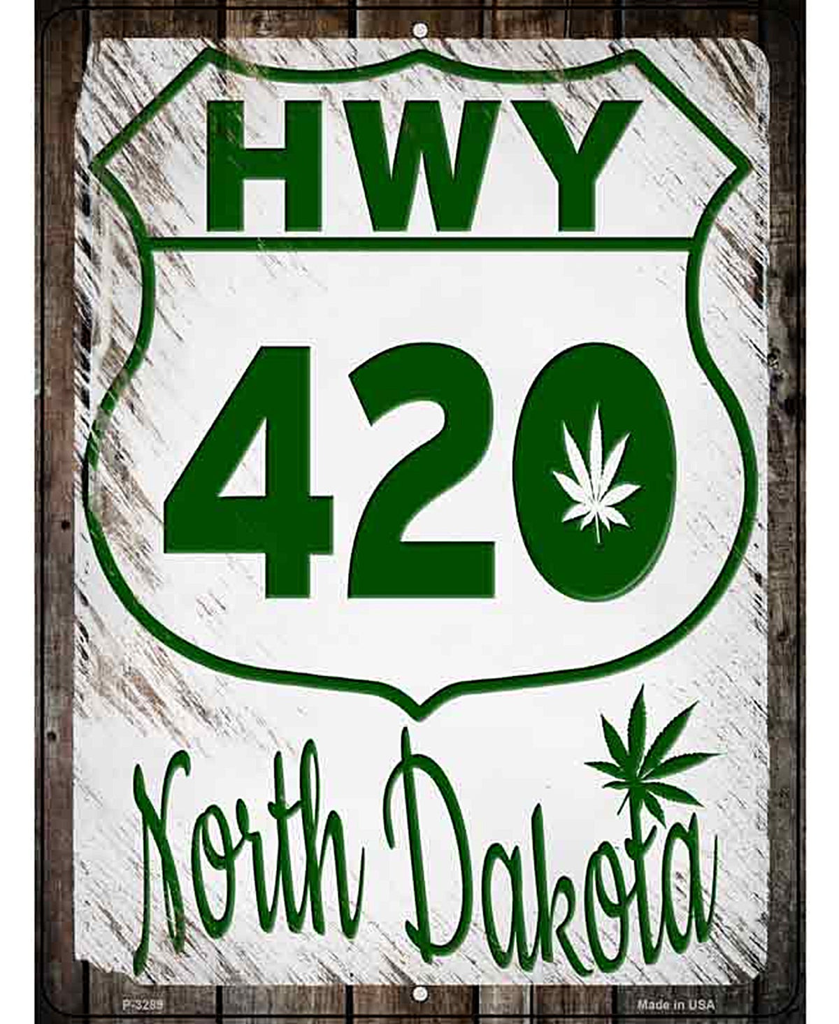 HWY 420 North Dakota Novelty Metal Parking Sign
