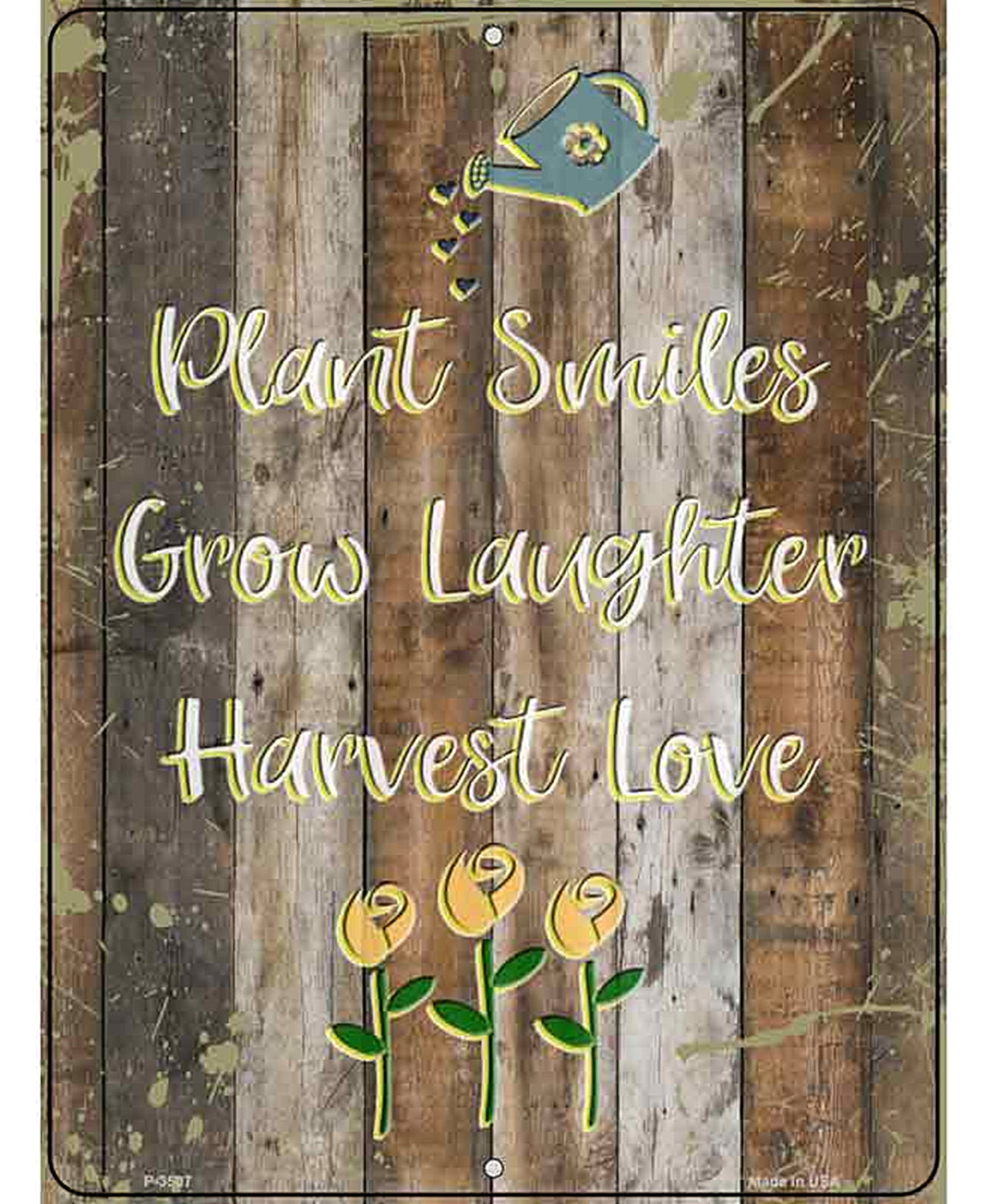 Plant Grow Harvest Novelty Metal Parking Sign