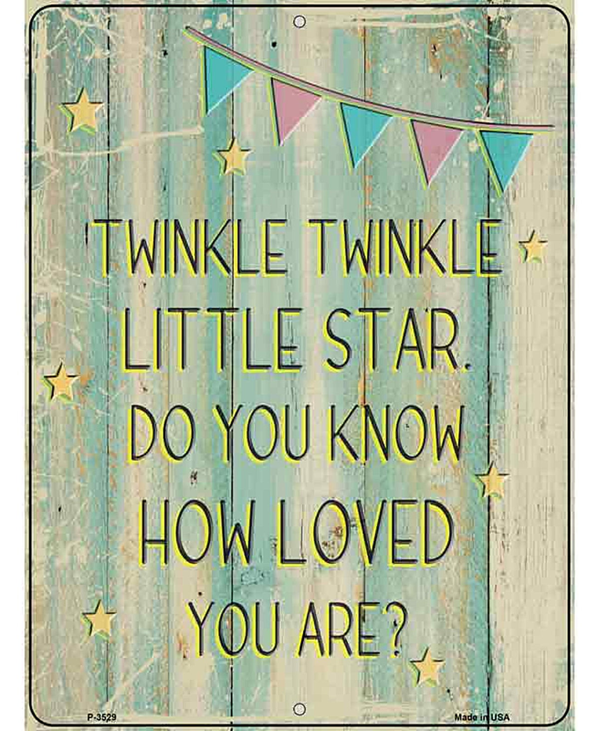 Twinkle Little Star Novelty Metal Parking Sign
