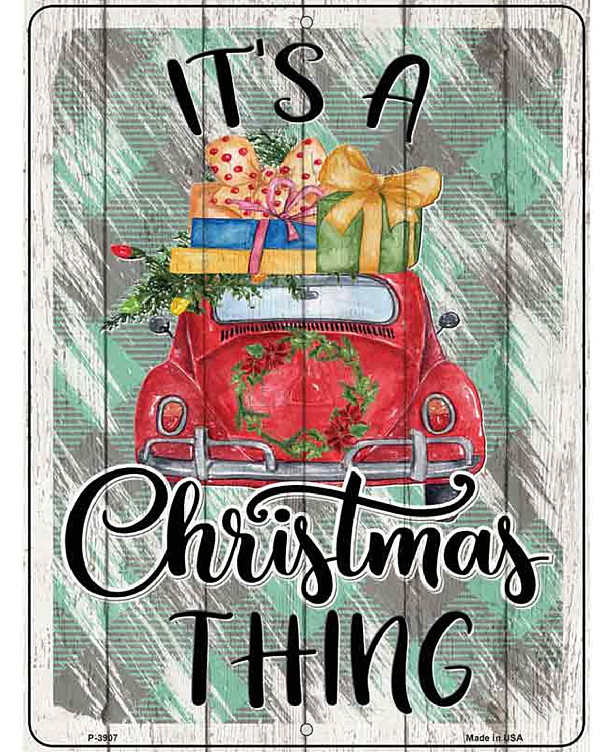 Christmas Thing Car Novelty Metal Parking Sign
