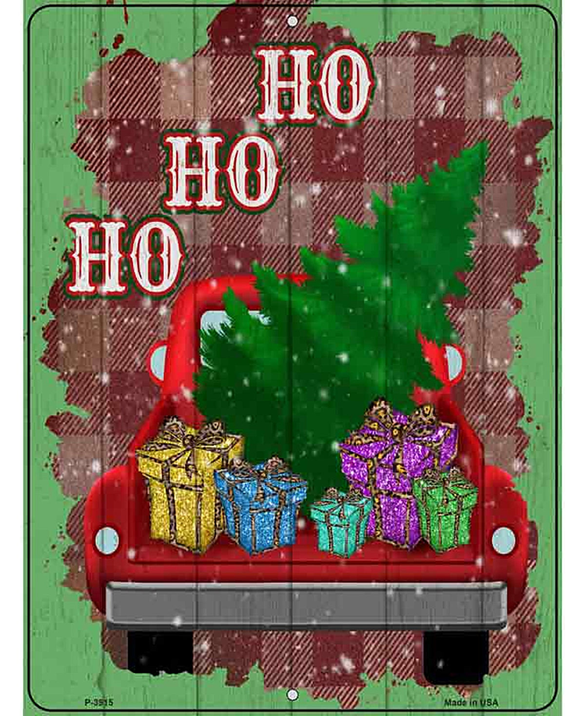Ho Ho Ho Truck Novelty Metal Parking Sign