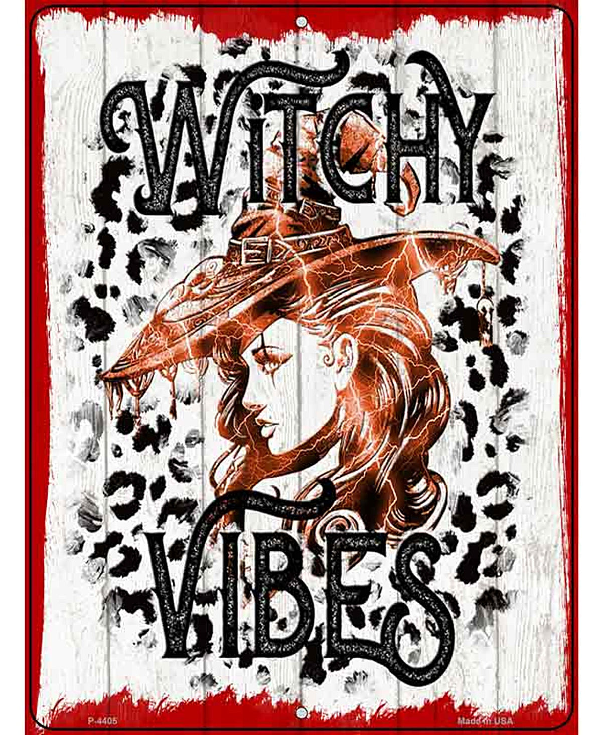 Witchy Vibes Novelty Metal Parking Sign