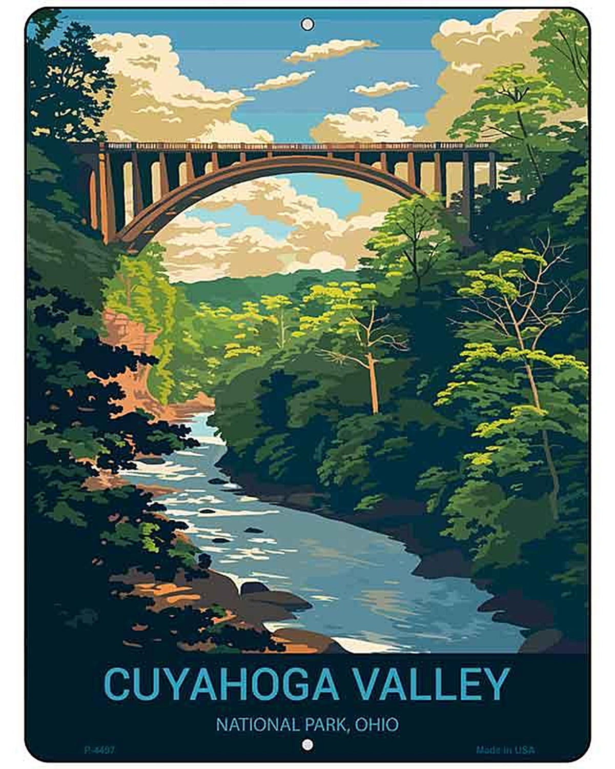 Cuyahoga Valley Ohio Metal Novelty Parking Sign P-4497