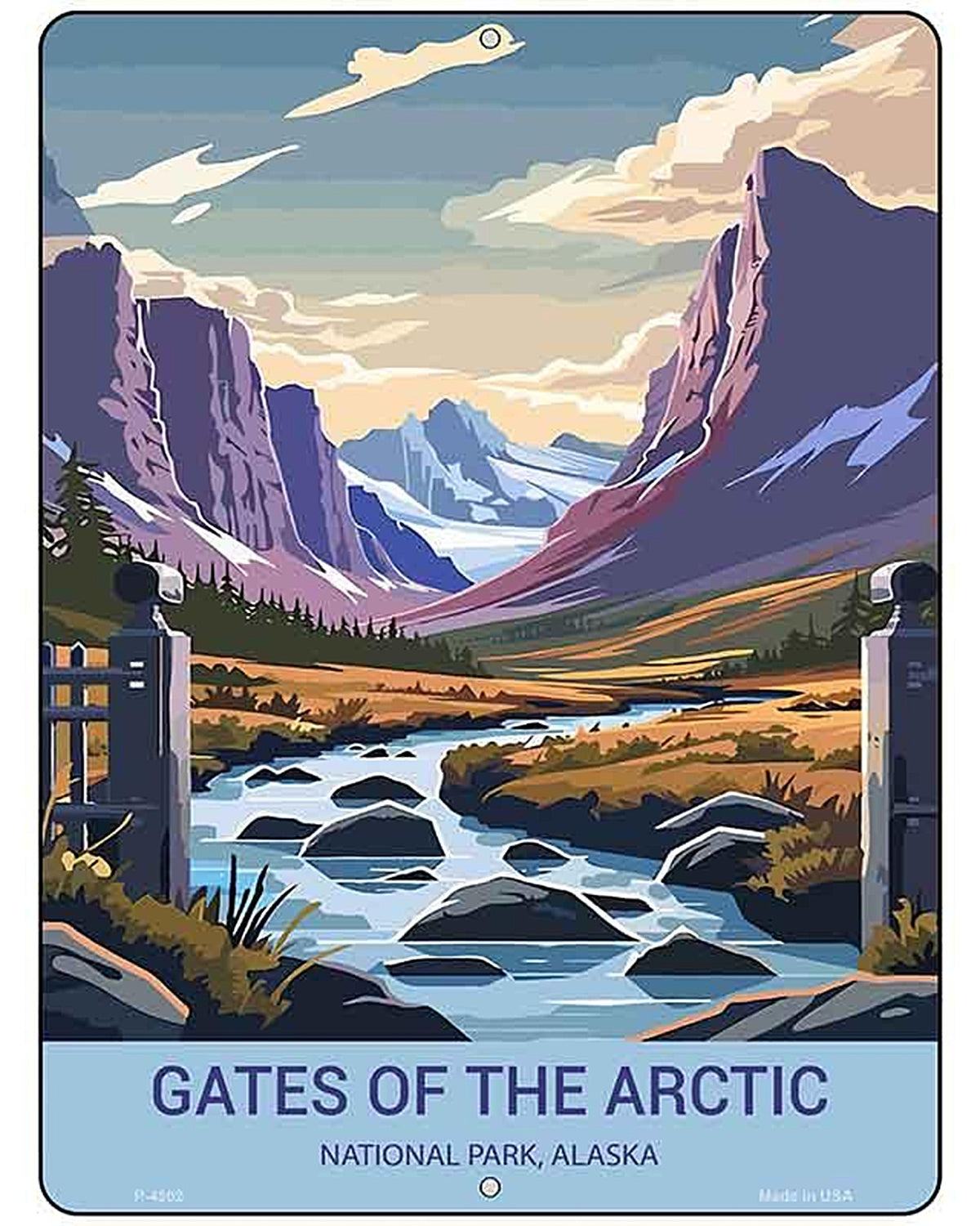 Gates of the Arctic Alaska Metal Novelty Parking Sign P-4502