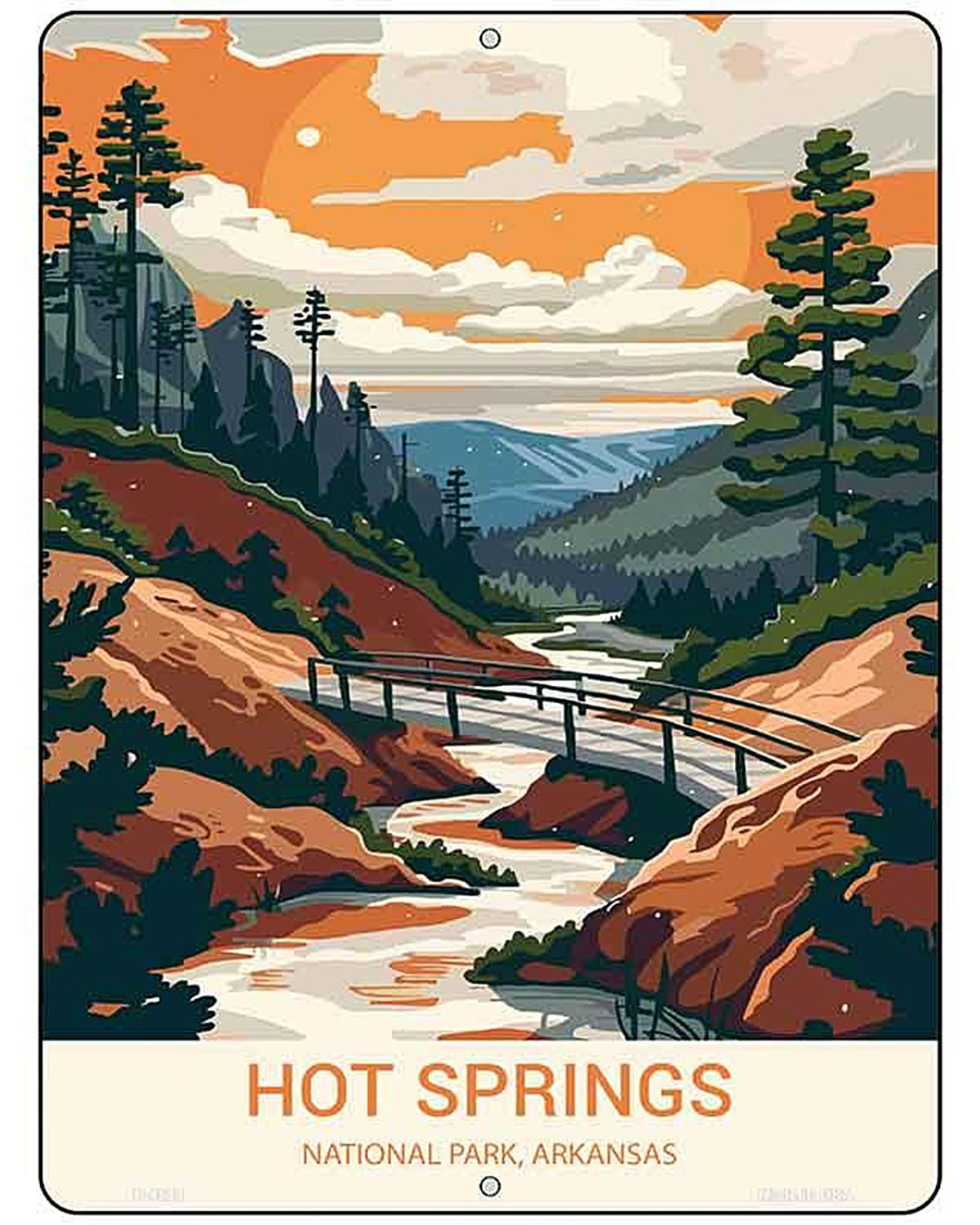 Hot Springs Arkansas Metal Novelty Parking Sign P-4514
