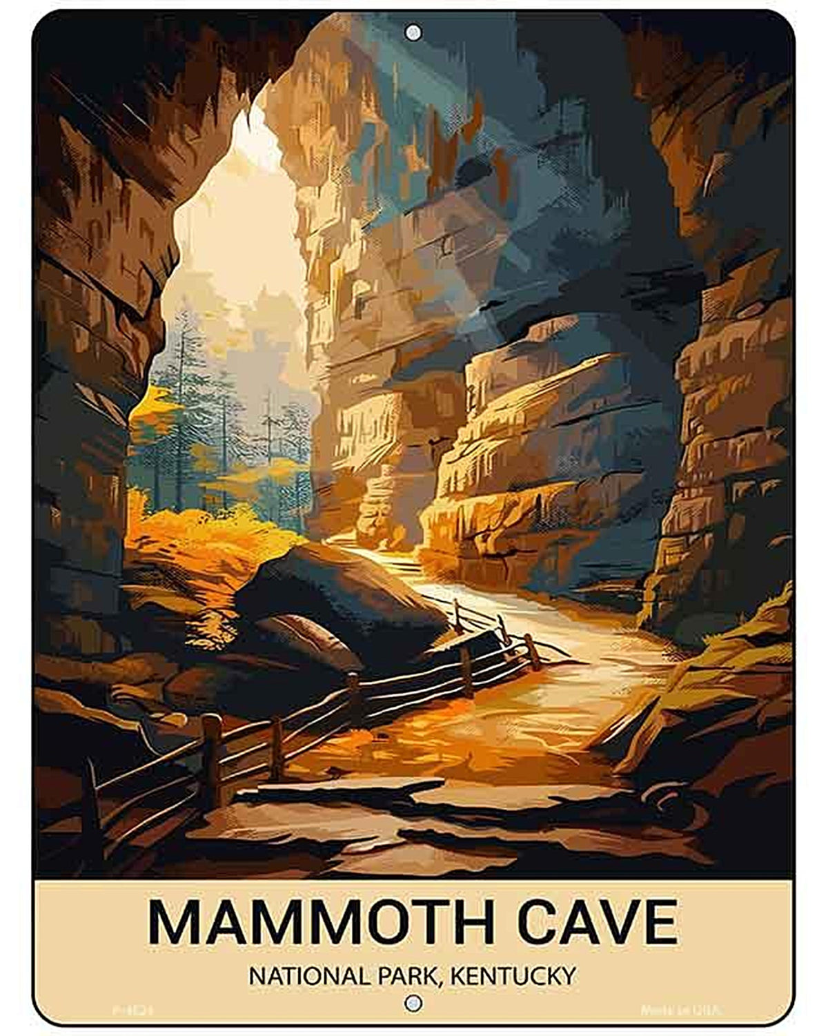 Mammoth Cave Kentucky Metal Novelty Parking Sign P-4524