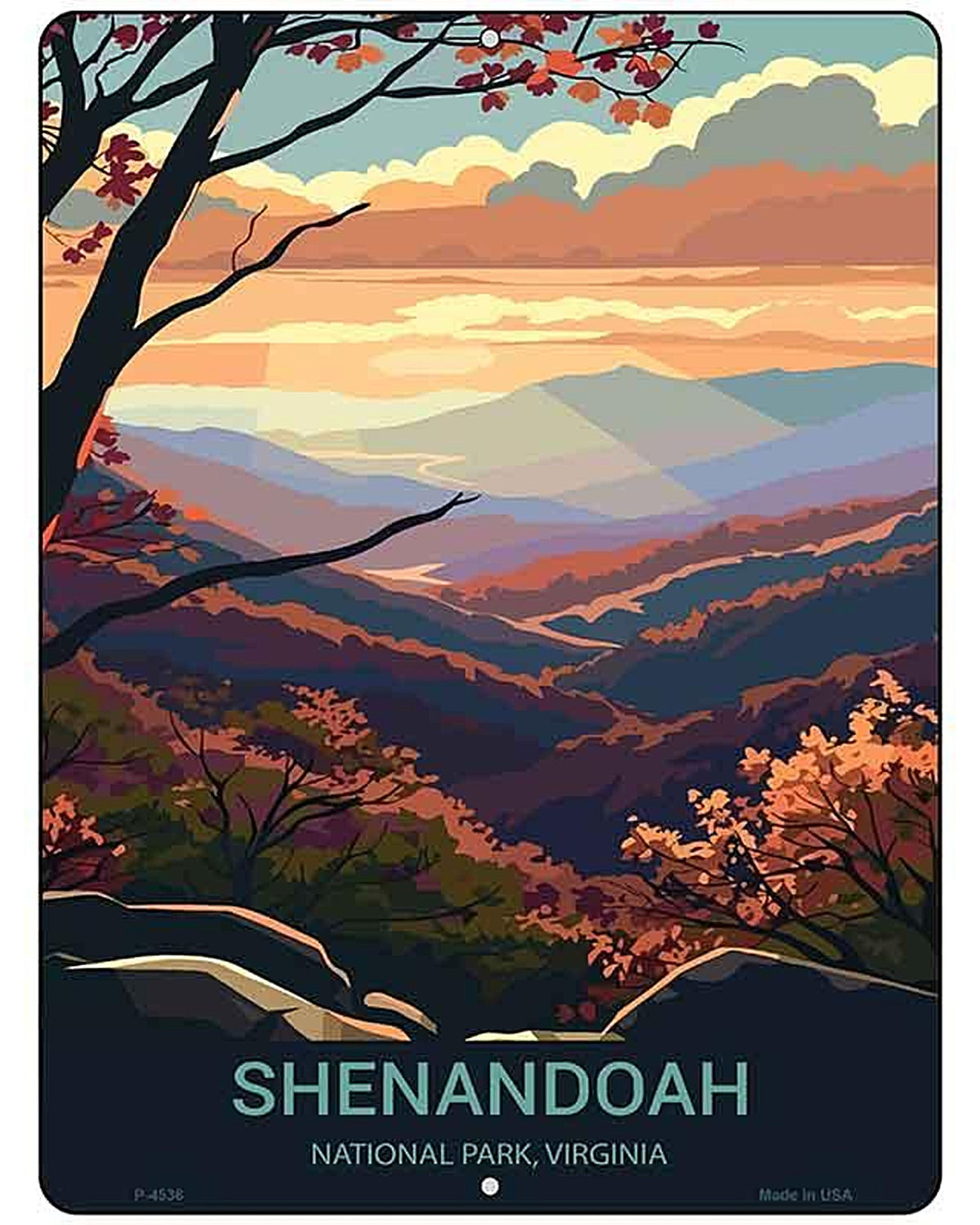 Shenandoah Virginia Metal Novelty Parking Sign P-4536