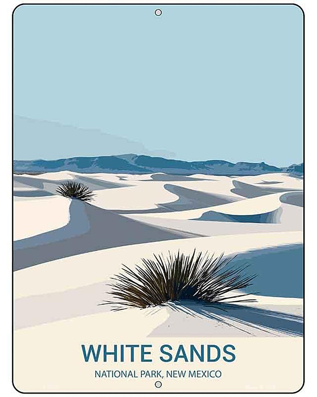 White Sands New Mexico Metal Novelty Parking Sign P-4540
