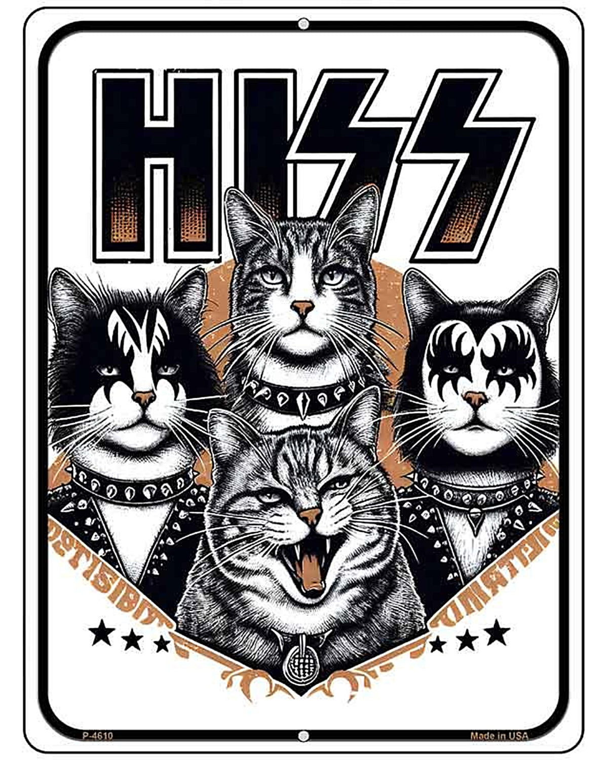 HISS Metal Novelty Parking Sign P-4610
