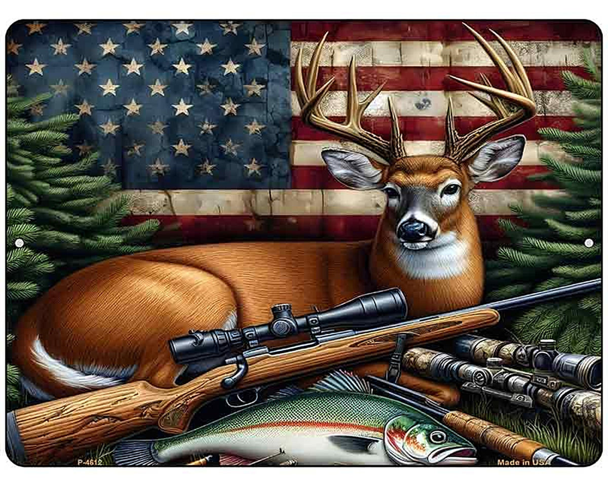 Hunting Gear Metal Novelty Parking Sign P-4612