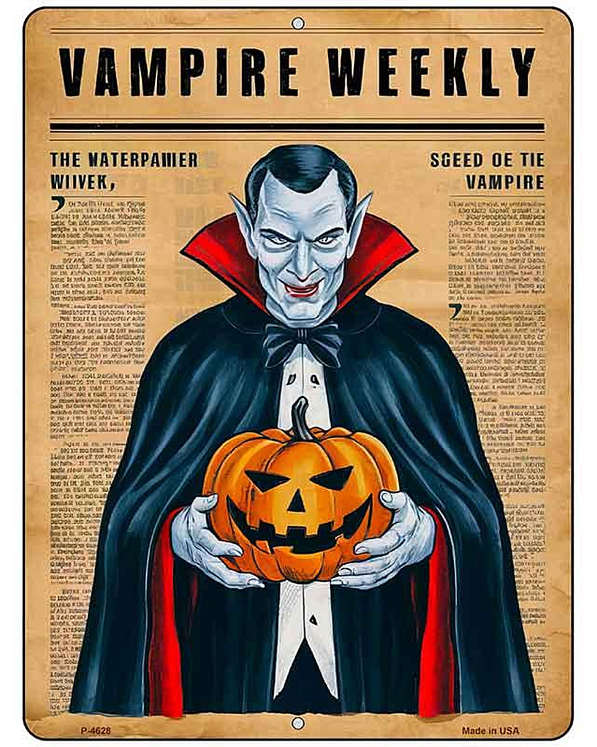 Vampire Weekly Metal Novelty Parking Sign P-4628