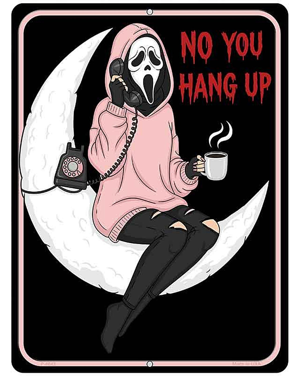 Scream & Chill Metal Novelty Parking Sign P-4642