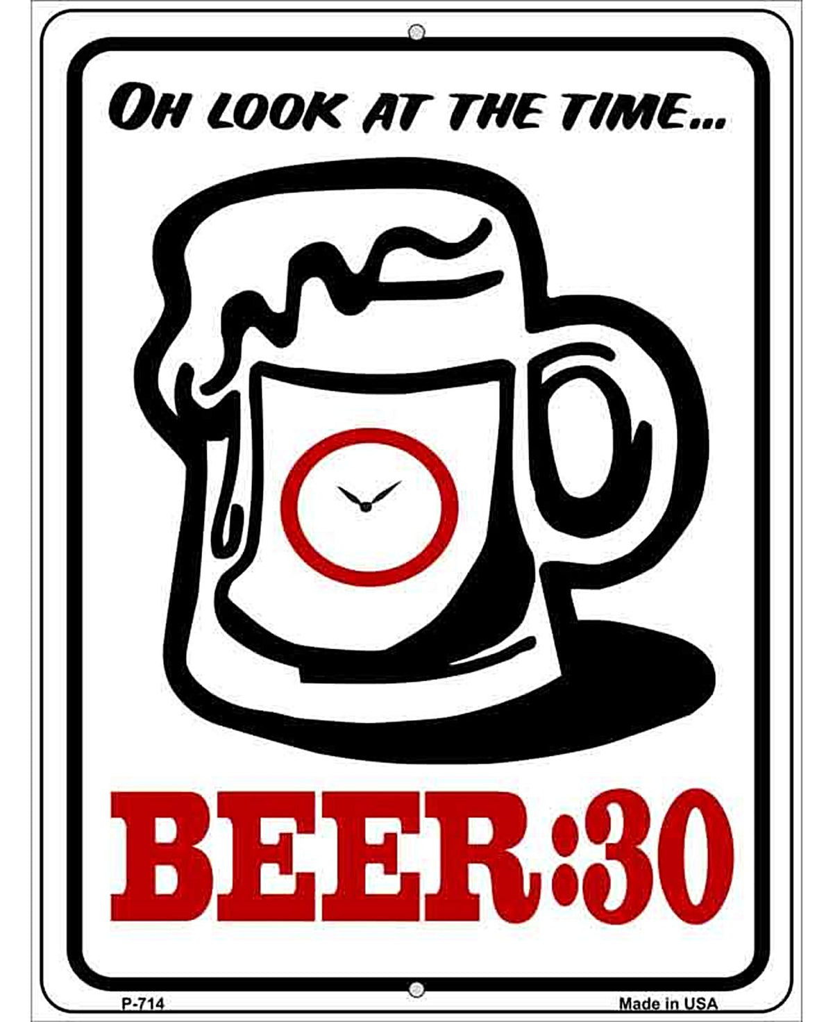 Beer 30 Metal Novelty Parking Sign