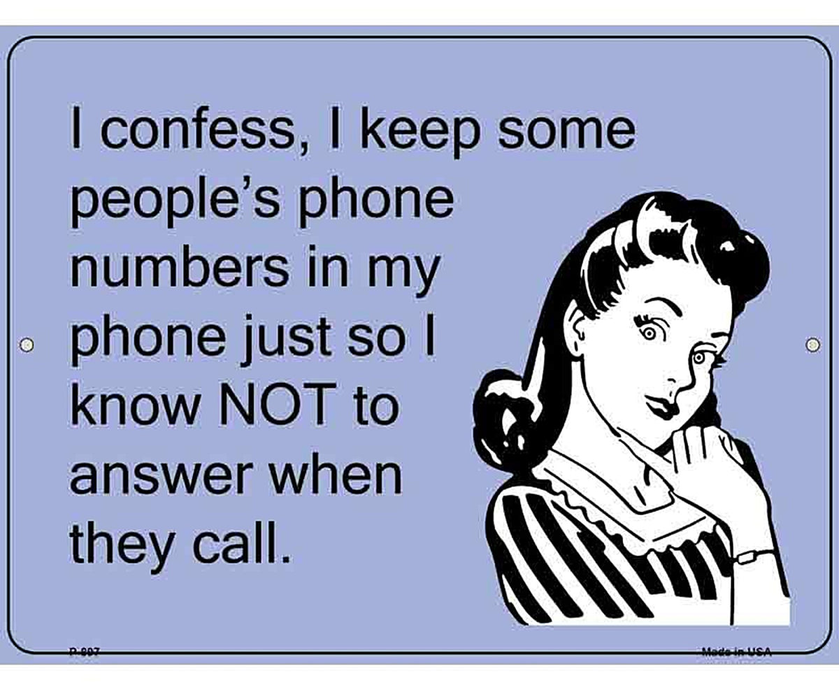 I Keep Some Peoples Phone Numbers E-Card Metal Novelty Parking Sign