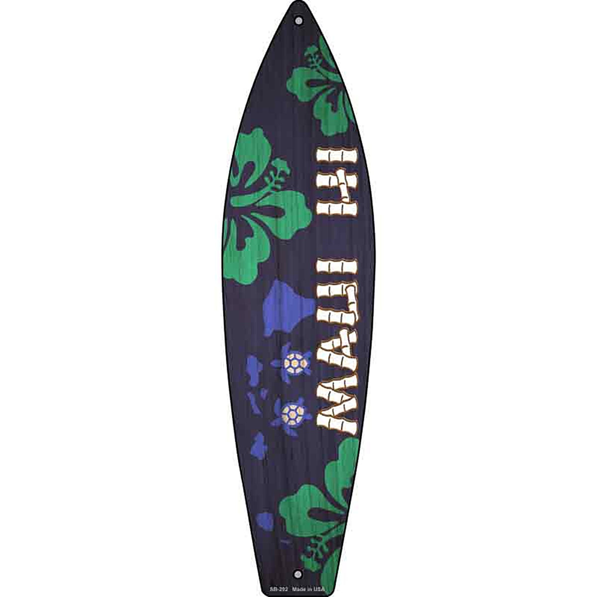 Maui Hawaii Metal Surfboard Sign