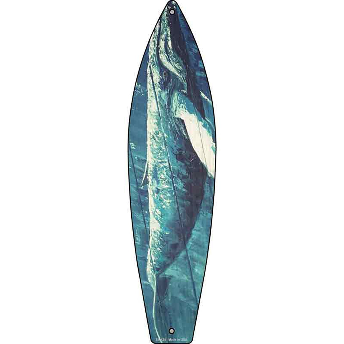 Whale Underwater Metal Surfboard Sign