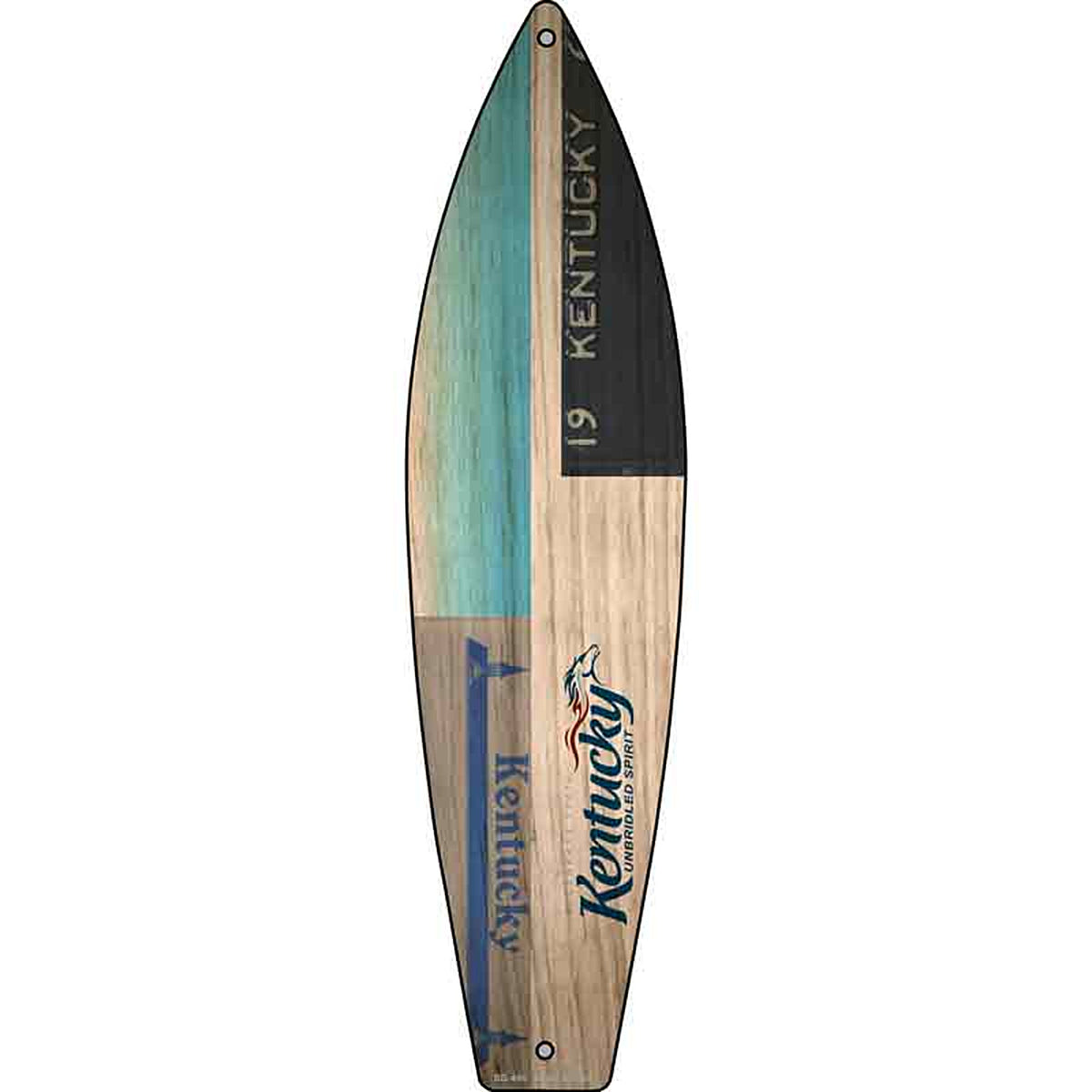 Kentucky License Plate Design Metal Surfboard Sign