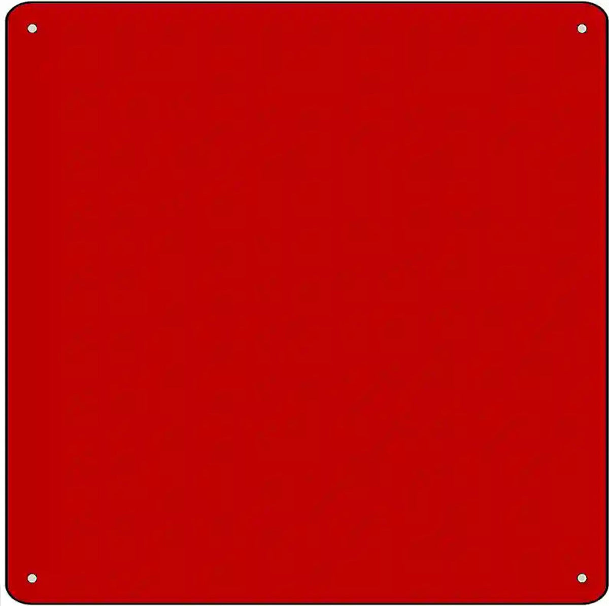 Red Solid Novelty Metal Square Sign