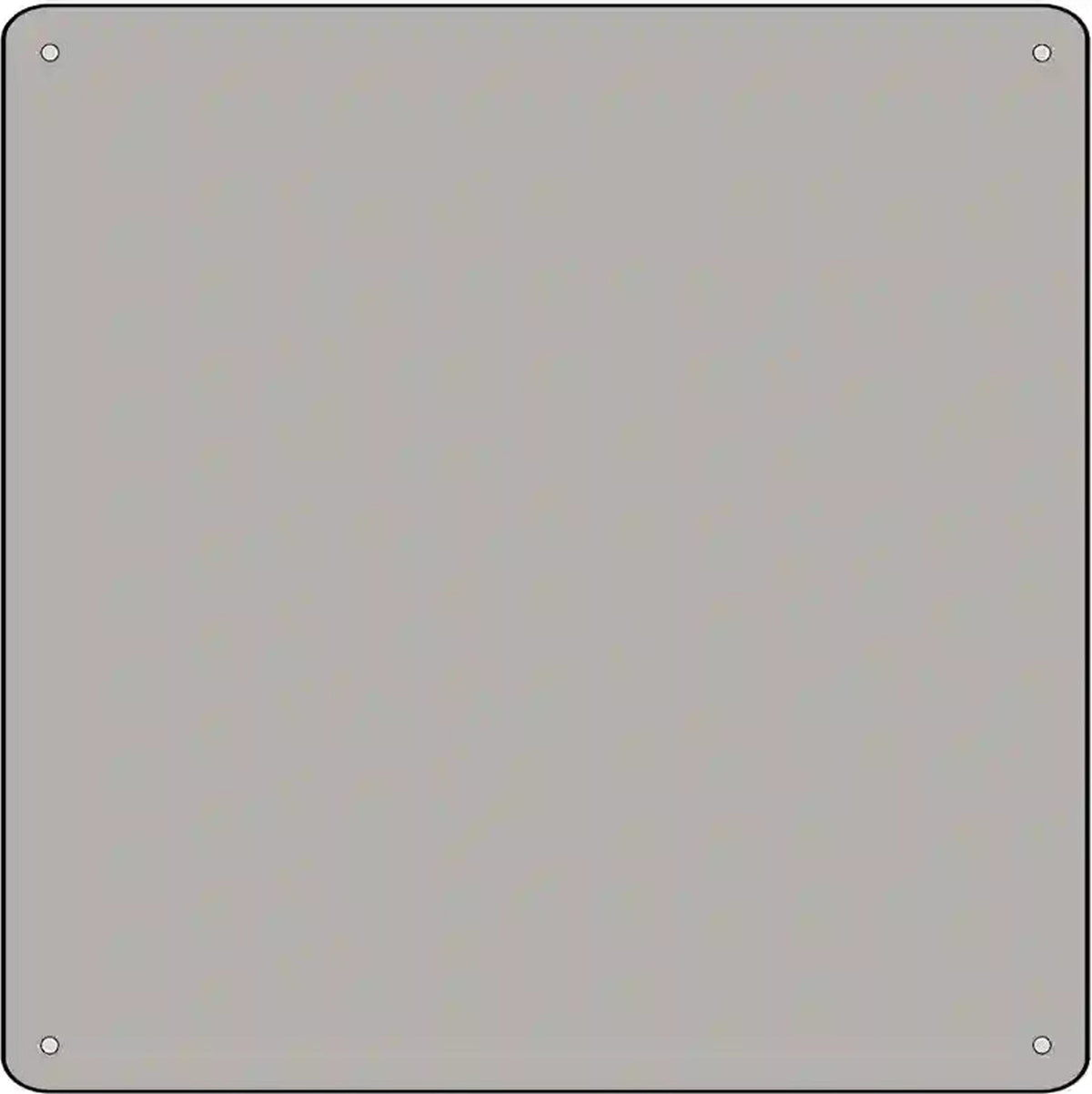 Gray Solid Novelty Metal Square Sign