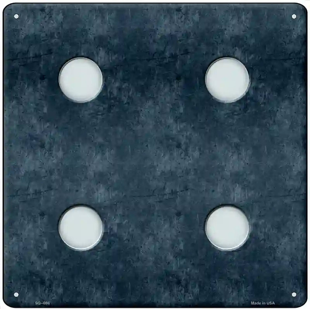 Dice Roll 4 Novelty Metal Square Sign