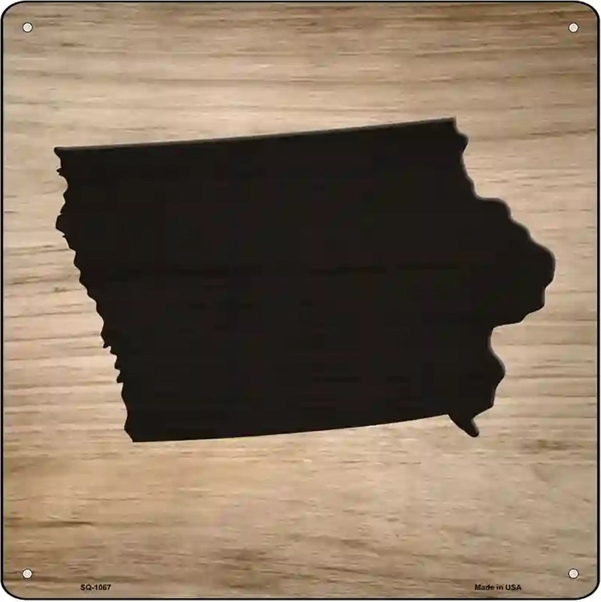 Iowa Shape Letter Tile Novelty Metal Square Sign