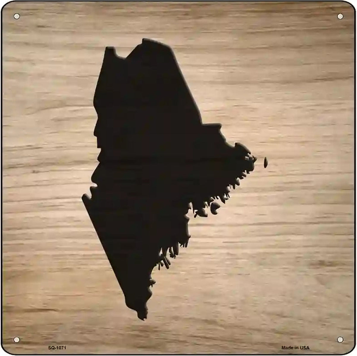 Maine Shape Letter Tile Novelty Metal Square Sign