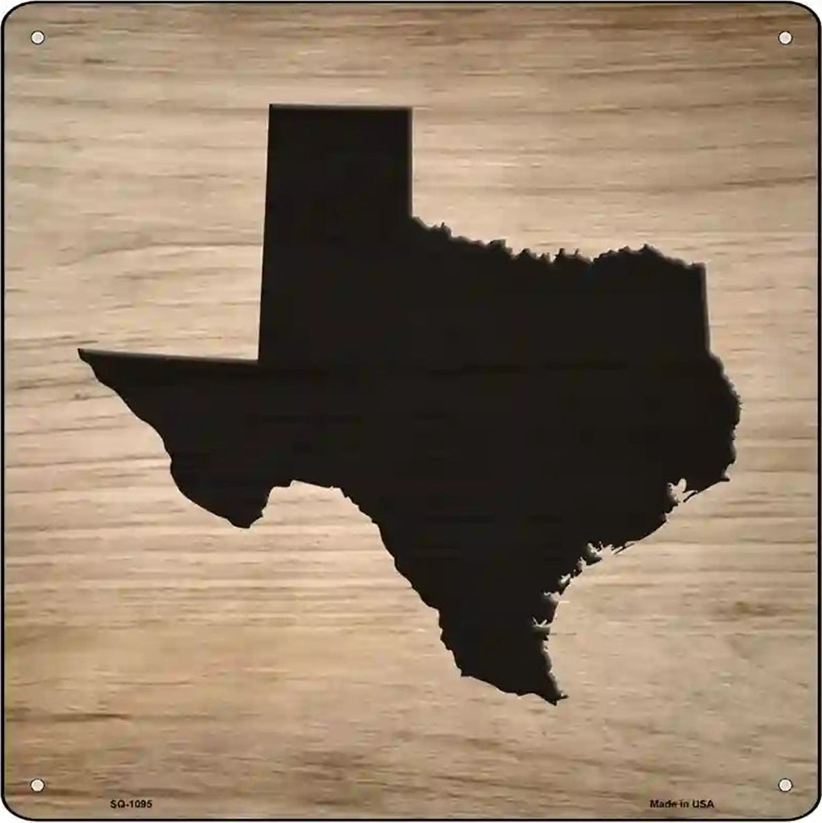 Texas Shape Letter Tile Novelty Metal Square Sign