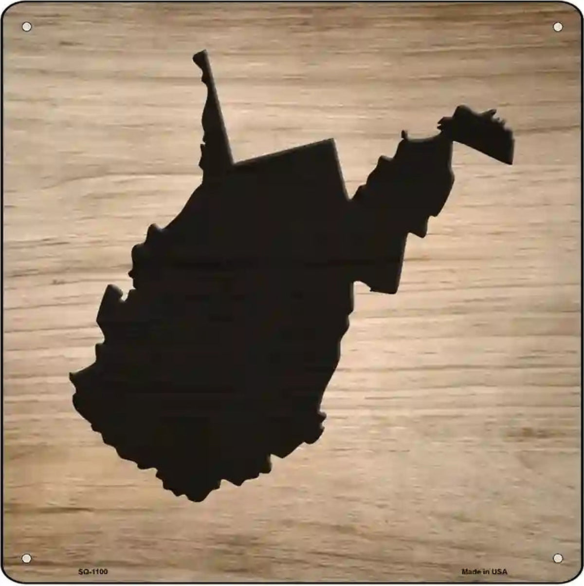 West Virginia Shape Letter Tile Novelty Metal Square Sign