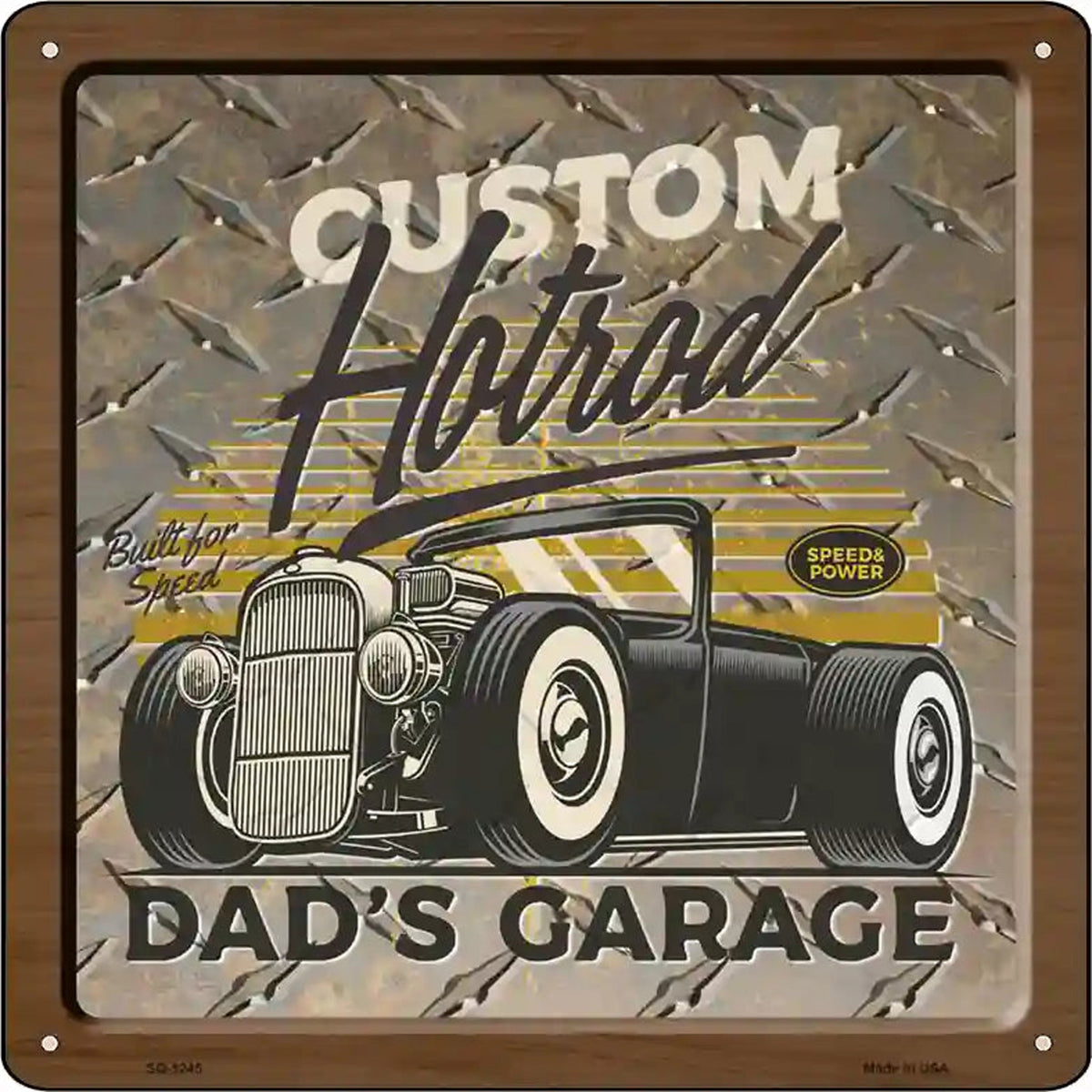 Dads Garage Novelty Metal Square Sign