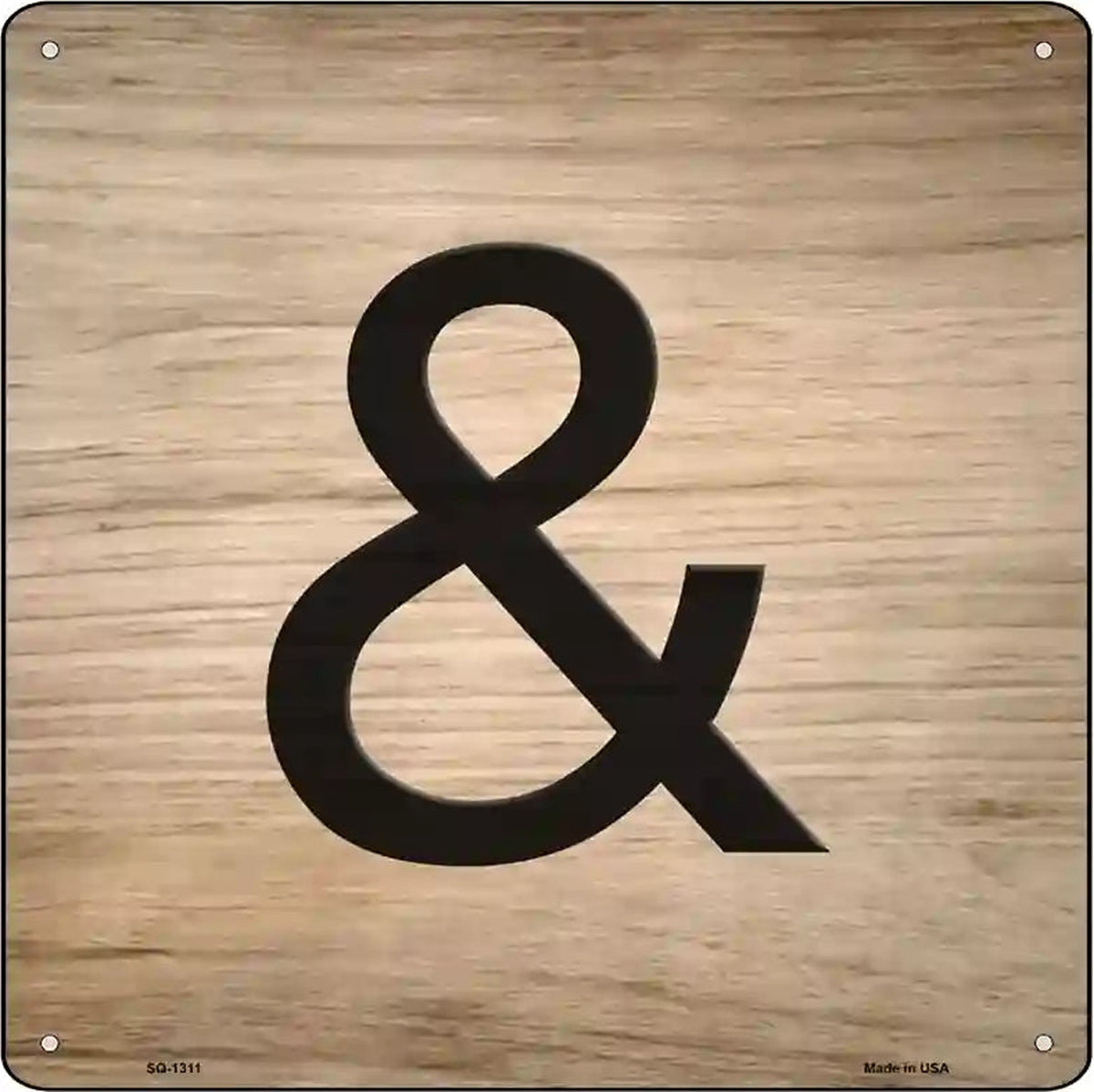 Ampersand Symbol Tiles Novelty Metal Square Sign