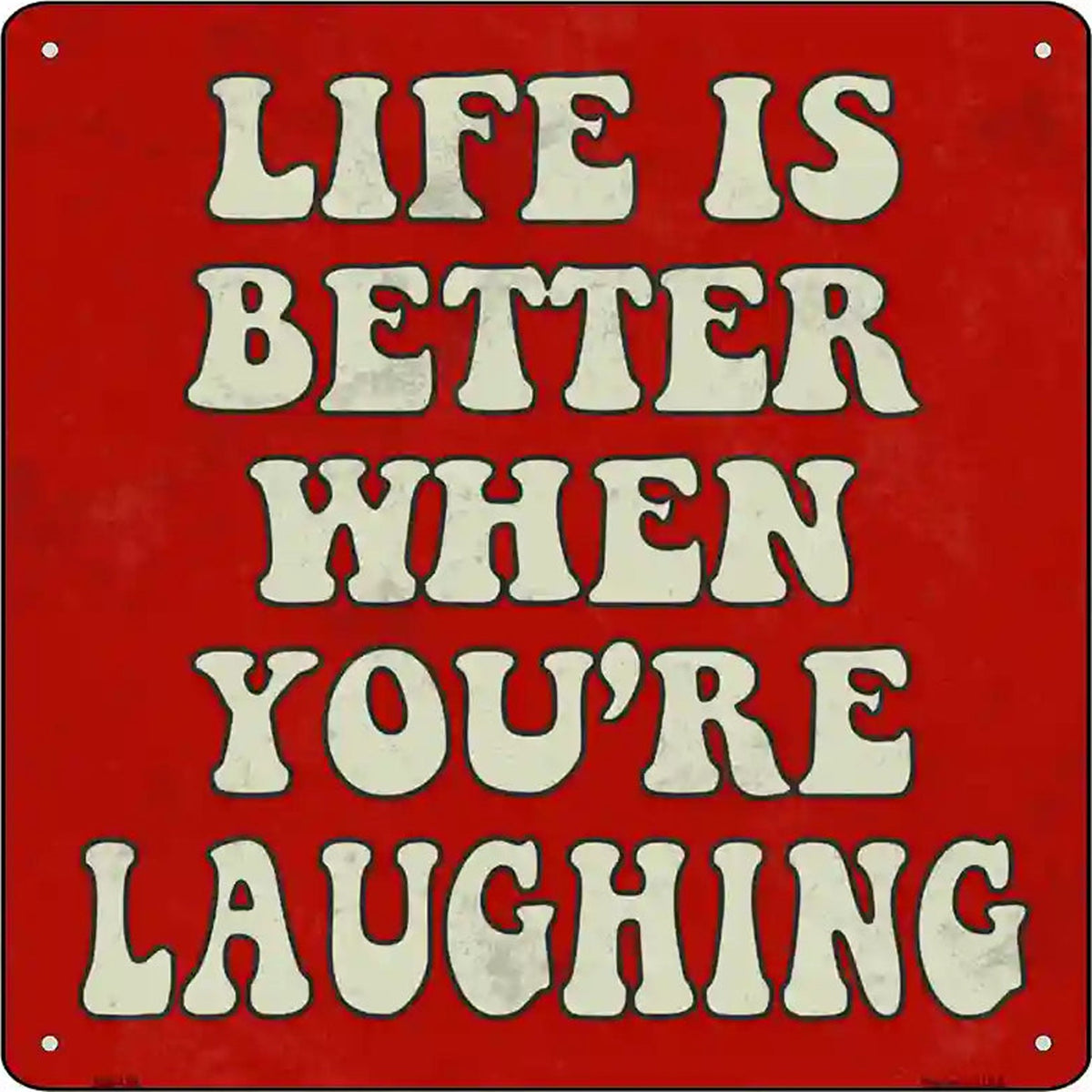 Life Is Better Novelty Metal Square Sign