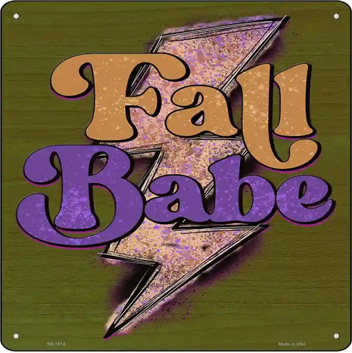 Fall Babe Novelty Metal Square Sign