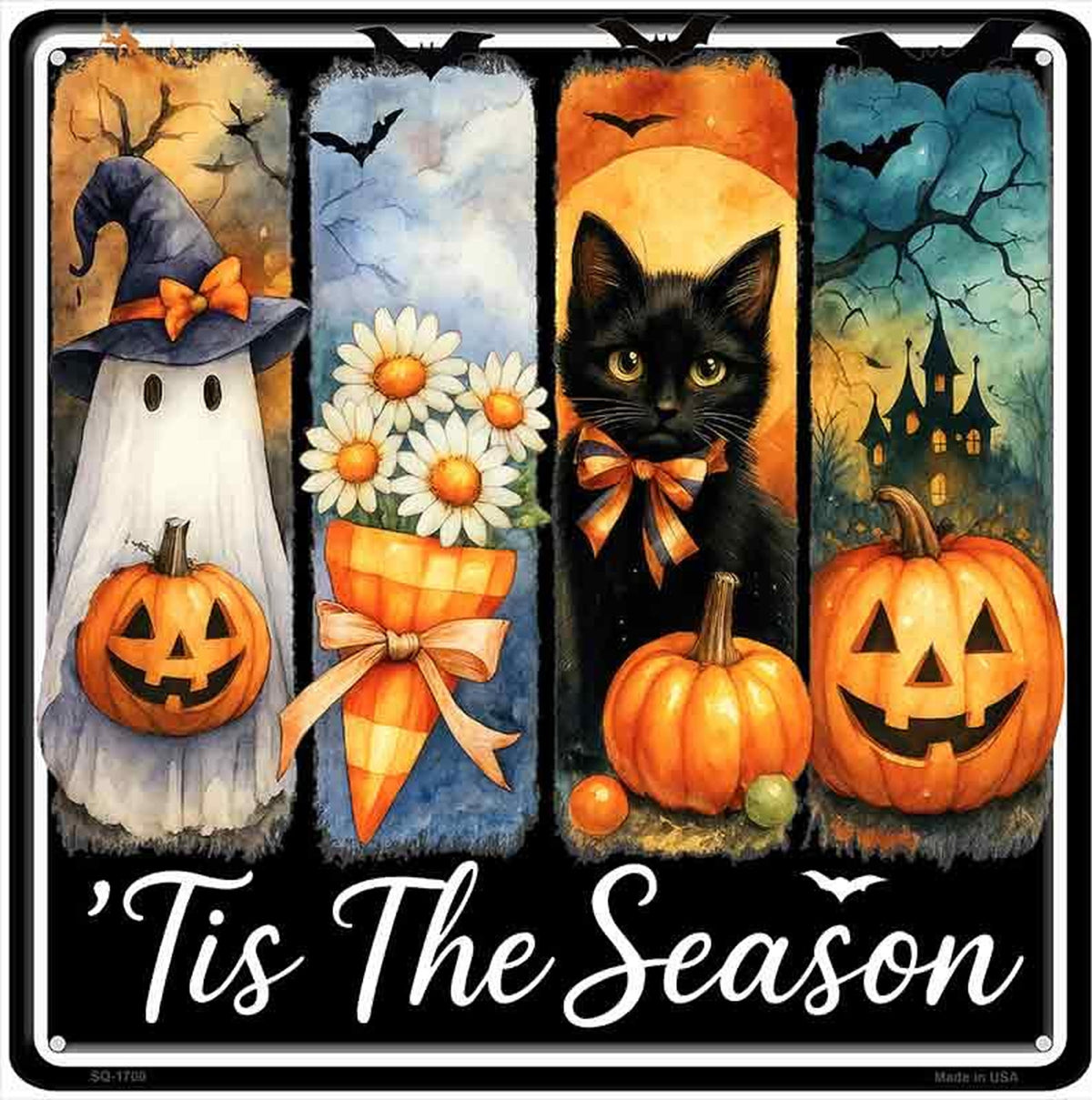 Tis The Season Novelty Metal Square Sign
