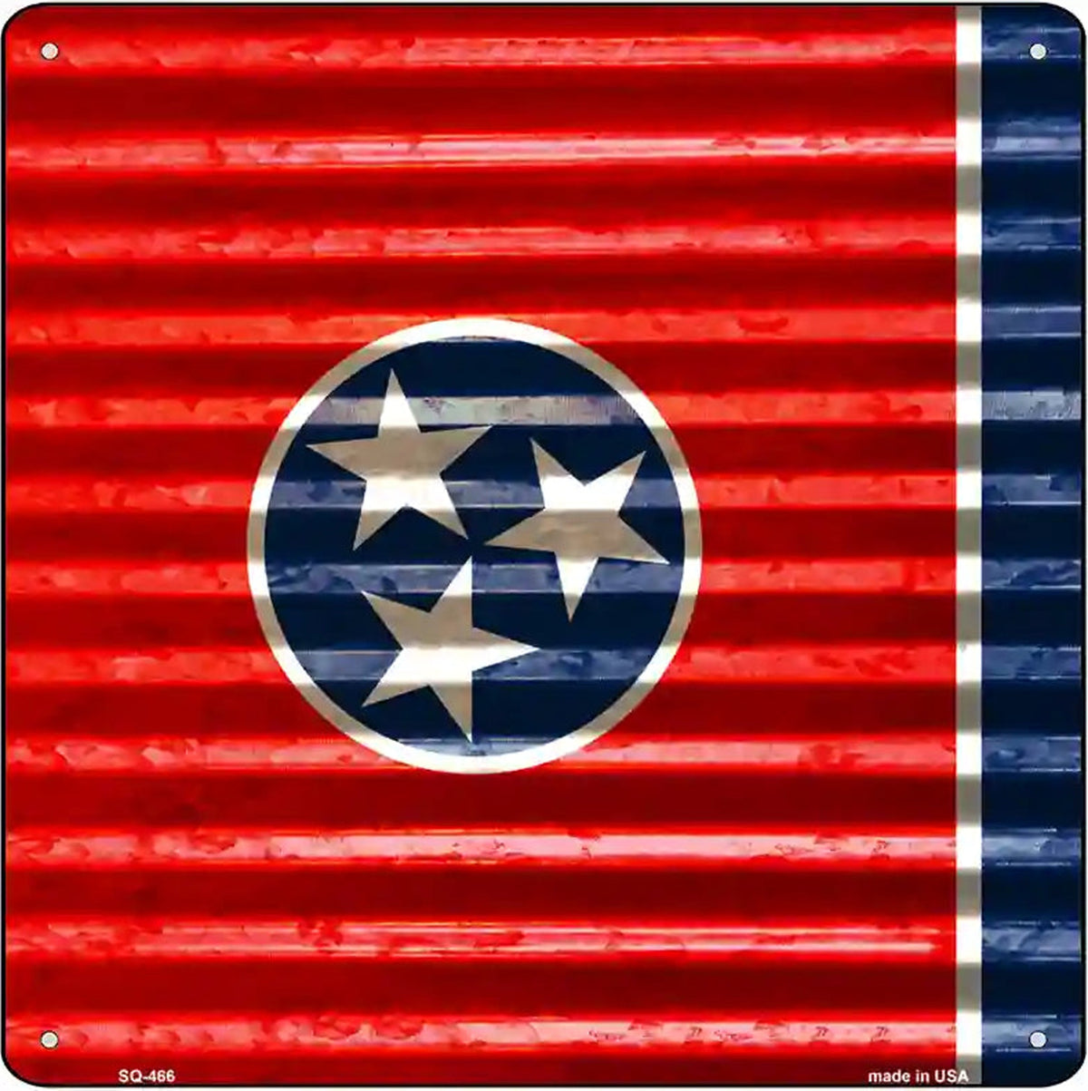 Tennessee Flag Corrugated Effect Novelty Square Sign