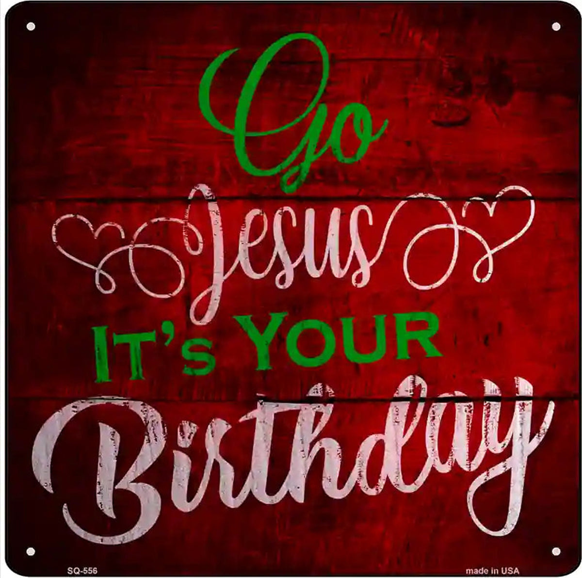 Go Jesus Novelty Metal Square Sign