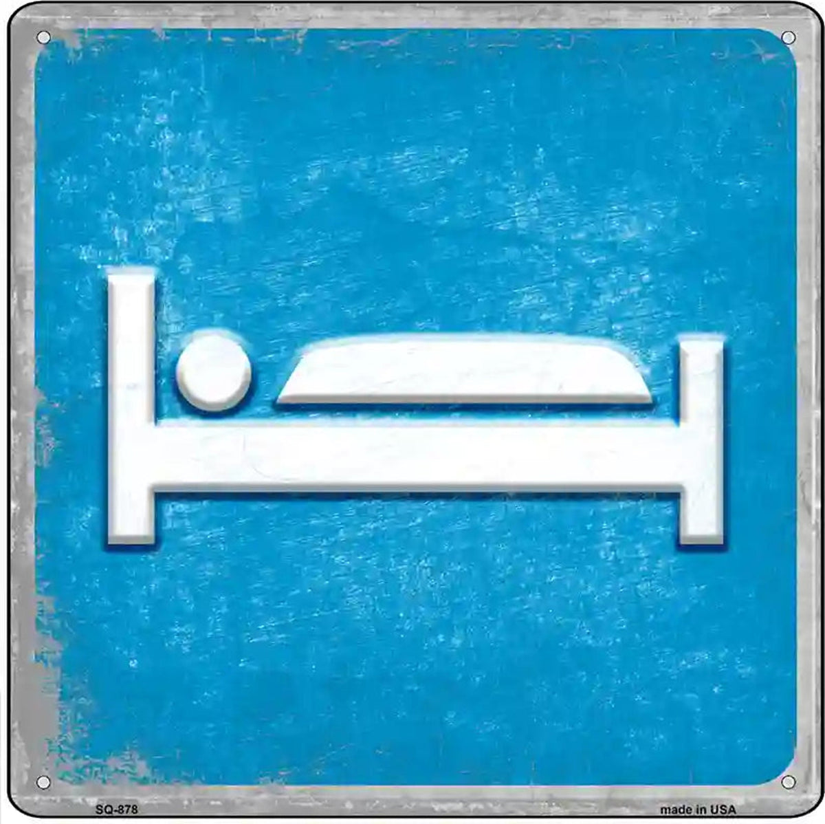 Bed Novelty Metal Square Sign