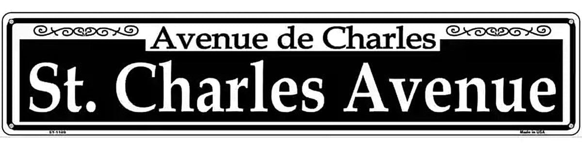 St. Charles Ave Novelty Metal Street Sign