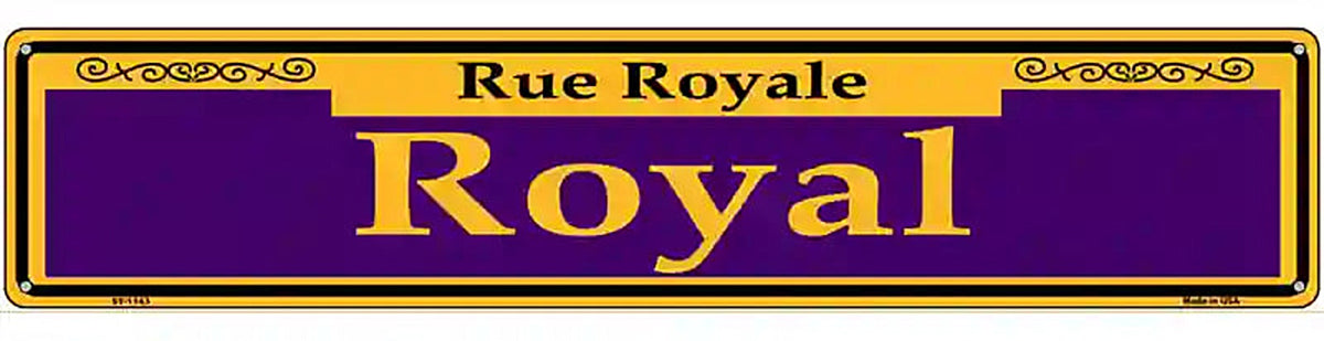 Royal Purple Novelty Metal Street Sign