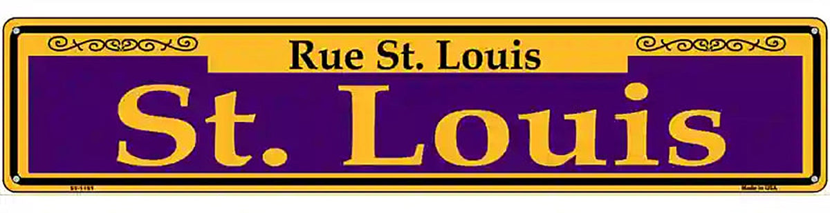 St. Louis Purple Novelty Metal Street Sign